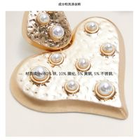 Womens Geometry Creative Peach Heart Set With Beadss  Electroplating Alloy Earrings Nhll120601 main image 5