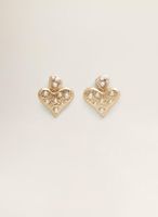 Womens Geometry Creative Peach Heart Set With Beadss  Electroplating Alloy Earrings Nhll120601 main image 6