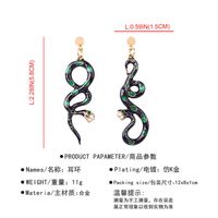 Womens Long Drop Oil Fashion Snake Shape  Alloy Earrings Nhmd120744 main image 4