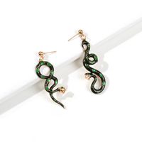 Womens Long Drop Oil Fashion Snake Shape  Alloy Earrings Nhmd120744 main image 6