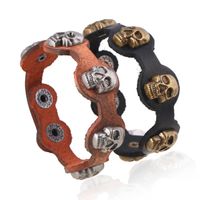 Unisex Geometric Leather Vintage Taro Cowhide Bracelets &amp; Bangles Nhpk120768 main image 2