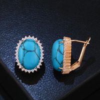 Womens Geometric Gemstone Alloy Other Earrings Nhas120504 sku image 3