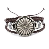 Mens Alphabet/digital/text Woven Leather Bracelets &amp; Bangles Nhhm120652 sku image 2