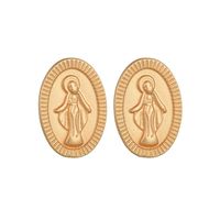 Europe Et En Amérique Croix Frontière Chaud-vente Nouvelle Arrivée Vintage Creative Irrégulière Géométrique Portrait Stud Boucles D'oreilles De Mode Court Alliage Oreille Anneaux sku image 1