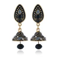 Womens Floral Rhinestone Alloy Earrings Nhkq120683 sku image 5