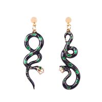 Womens Long Drop Oil Fashion Snake Shape  Alloy Earrings Nhmd120744 sku image 1
