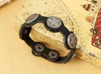 Mens Geometric Leather Bracelets &amp; Bangles Nhpk120776 sku image 1