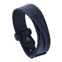 Unisex Geometric Leather  Vintage Wide Leather Cowhide Bracelets &amp; Bangles Nhpk120779 sku image 1