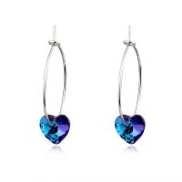 Trendy Simple Color Zircon Heart Pendant Earrings Nhgo125128 main image 2