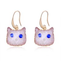 Womens Geometric Plastic Personalized Creative Cat Earrings Nhgo125154 sku image 1