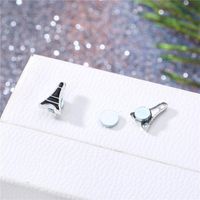 Womens Small And Exquisite Tower Magnet Irregular Magnets Earrings Nhgo125186 sku image 1