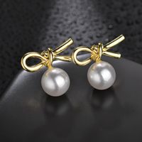 Womens Bow Set With Beads Alloy Earrings Nhbq126325 main image 5