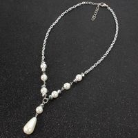 Europäischer Und Amerikanischer Außenhandels Schmuck Lange Imitation Perlen Kristall Wasser Tropfen Süße Und Süße Halskette Weiblich 10880 main image 4