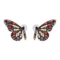 Womens Butterfly Rhinestone Alloy Earrings Nhjj126423 main image 7