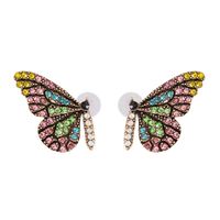 Womens Butterfly Rhinestone Alloy Earrings Nhjj126423 main image 8