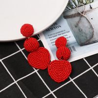Creative Rice Beads Heart Shaped Material Earrings Nhjj126462 main image 5