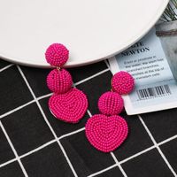 Creative Rice Beads Heart Shaped Material Earrings Nhjj126462 main image 6