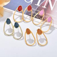 Korea Dongdaemun Mode Süße Ohrringe Einfache Bonbon Farbe Unregelmäßige Kreise Persönlichkeit Temperament All-match Ohrringe Frauen main image 4