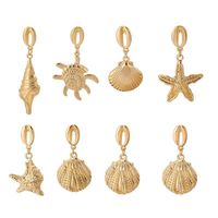 Womens Geometry Electroplating Seashell Starfish Conch Alloy Earrings Nhgy126520 main image 1
