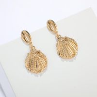 Womens Geometry Electroplating Seashell Starfish Conch Alloy Earrings Nhgy126520 main image 3