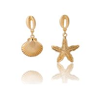 Womens Geometry Electroplating Seashell Starfish Conch Alloy Earrings Nhgy126520 main image 8