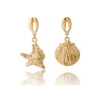 Womens Geometry Electroplating Seashell Starfish Conch Alloy Earrings Nhgy126520 main image 9