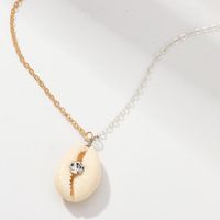 Womens Shell With Rhinestones Plating Alloy Necklaces Nhnz126575 main image 4