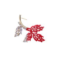 Womens Leaf Rhinestone Red Branches Alloy Brooches Nhqd126633 main image 5