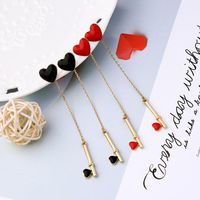 Womens Heart-shaped Oil Dropper Earrings Nhqd126702 main image 2