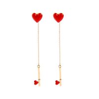 Womens Heart-shaped Oil Dropper Earrings Nhqd126702 main image 7