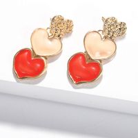 Womens Heart-shaped Electroplating Alloy Earrings Nhjq126720 main image 5