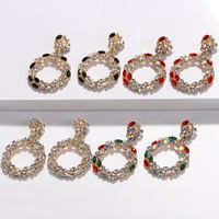 Fashion Geometric Diamond Alloy Artificial Gemstones Earrings main image 22