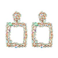 Fashion Geometric Diamond Alloy Artificial Gemstones Earrings main image 14