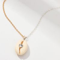 Womens Shell With Rhinestones Plating Alloy Necklaces Nhnz126575 sku image 1