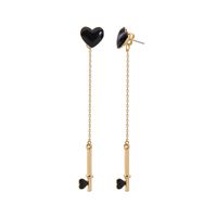 Womens Heart-shaped Oil Dropper Earrings Nhqd126702 sku image 1