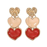 Womens Heart-shaped Electroplating Alloy Earrings Nhjq126720 sku image 1