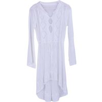 European And American New Hollow-out Knitted Dress Bell Sleeve Beach Jacket Sexy Bikini Blouse Sun Protection Clothing Swimsuit Outwear main image 10