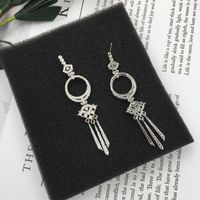 Womens Fashion Long Fringed Micro-set Zircon Earrings Nhwk126969 main image 3