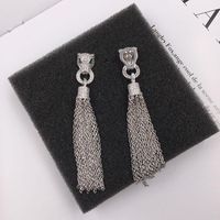 Womens Fashion Alloyen Leaves Rhinestone Earrings Nhwk126982 main image 5