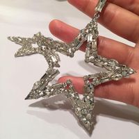 Fashion Five-pointed Star Full Of Rhinestone Earrings Nhwk127034 main image 6