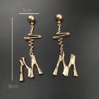 Womens Fashion Letter-m Earrings Nhwk127046 main image 6