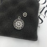 Fashion S925 Alloy Snowflake Circle Cutout Micro Zircon Earrings Nhwk127051 main image 4