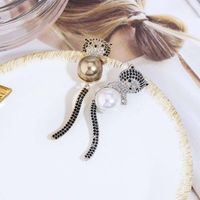 Moda S925 Alloy Pin Cat Tail Swing Pendientes Nhwk127196 main image 3