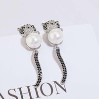 Womens Fashion S925 Alloy Pin Cat Tail Swing Earrings Nhwk127196 main image 4