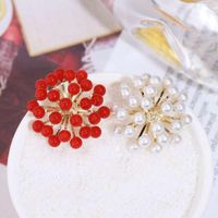 Womens Fashion S925 Alloy Needle Beads Flower Fireworks Stud Earrings Nhwk127228 main image 2