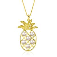 Womens Fruit Plating Alloy Pineapple Beads Long Necklace Nhlj127329 main image 6