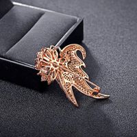 Womens Floral Micro-inlaid Zircon Flowers Copper Brooches Nhlj127330 main image 6