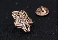 Womens Floral Rhinestone-studded Flower Plating Alloy Brooches Nhdr127358 main image 4