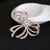 Fashion Rhinestone Bow Brooch main image 5