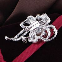 Usine Fournisseur Arc Corsage Coréenne Style Mode Bijoux Diamant Arc Broche Ornement main image 3